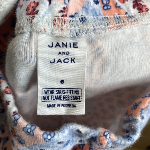Janie and Jack Pajama Set Girls 6 Floral Patchwork Preppy Cotton Classic Easter - Picture 6 of 7